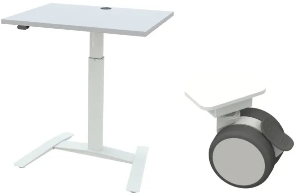 Yksijalkainen sähkösäädettävä pöytä - Pyörät
